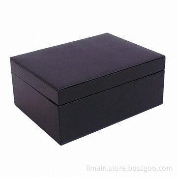 Wooden Jewelry Box with Multiple Compartments and Removable Tray